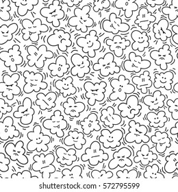 Funny Popcorn Seamless Pattern