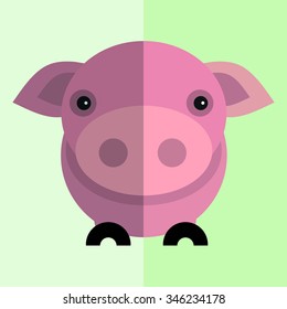 Funny Pork Vector illustration