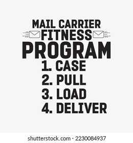 Funny Postal Worker Mail Carrier Fitness Program