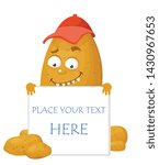 funny potato character vector illustration