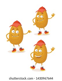 funny potato character vector illustration