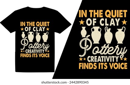Funny Pottery Pot  t shirt  Artist Retro Vintage Design For Pottery Artists and Pottery Maker T shirt Design
