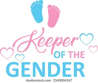 Funny Pregnancy Keeper of the Gender Digital EPs Vector graphics File