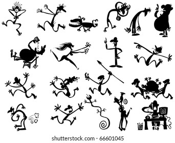 Funny primitive pictograms.