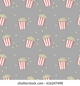 funny print with pop corn. Pop art style