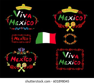Funny prints with mexican symbolic