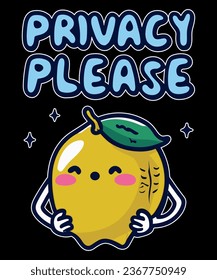 Funny Privacy Please Avocado Tshirt Design
