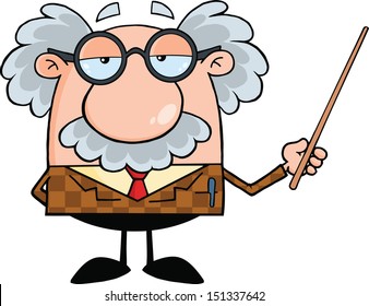 Funny Professor Holding A Pointer