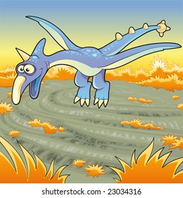 Funny pterodactyl