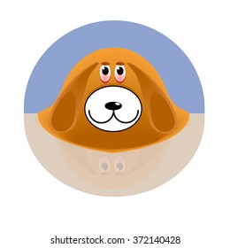 Funny pug dog icon