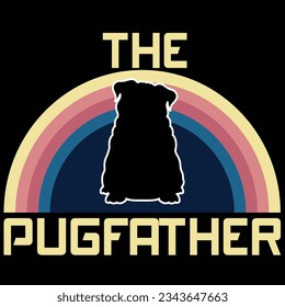 Funny pug owner the pugfather t-shirt design