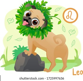 Funny pug Zodiac horoscope Leo