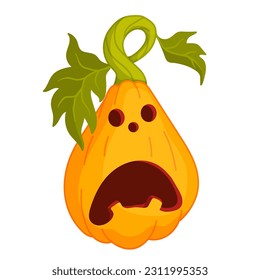 Funny pumpkin character for Halloween holiday.Vector graphics.