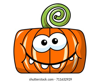 Funny pumpkin character isolated