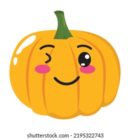 funny pumpkin emoticons. vector illustration