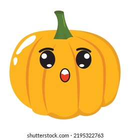 funny pumpkin emoticons. vector illustration