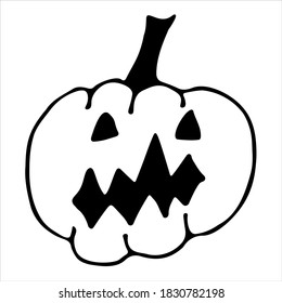 Funny pumpkin for halloween. Vector illustration