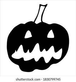 Funny pumpkin for halloween. Vector illustration