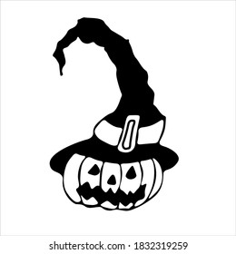 Funny pumpkin for halloween. Vector illustration