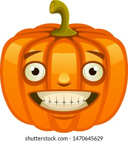 Funny pumpkin on a white background