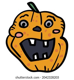 Símbolo de calabaza Halloween Vector Ilustración Tradición de vacaciones