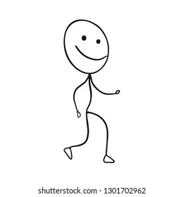 funny puppet walking illustration