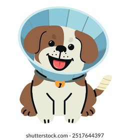 Funny puppy dog cartoon vector