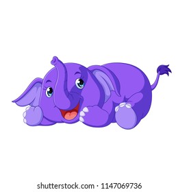 Funny Purple Elephant 