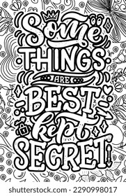 Funny Quotes Design page, Adult Coloring page design, anxiety relief coloring book for adults.motivational quotes coloring pages design. inspirational words coloring book pages design.