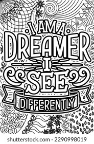 Funny Quotes Design page, Adult Coloring page design, anxiety relief coloring book for adults.motivational quotes coloring pages design. inspirational words coloring book pages design.