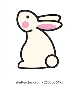 Funny rabbit bunny vector logo design