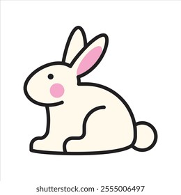 Funny rabbit bunny vector logo design