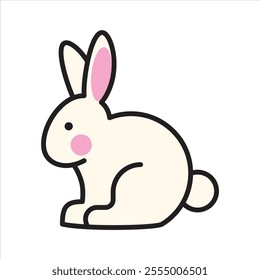 Funny rabbit bunny vector logo design