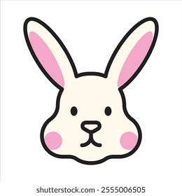 Funny rabbit bunny vector logo design