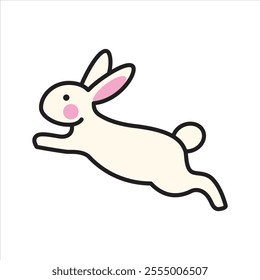 Funny rabbit bunny vector logo design