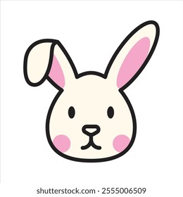 Funny rabbit bunny vector logo design