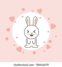 Funny rabbit cartoon.