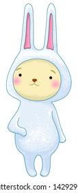 funny rabbit cartoon character