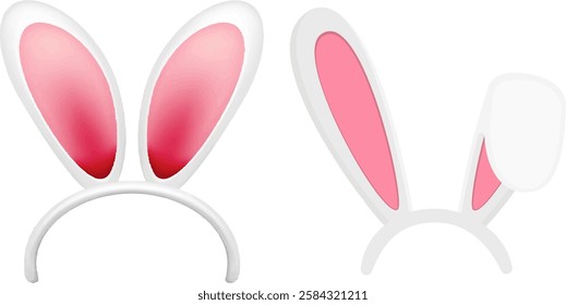 Funny Rabbit Ears Mask Vector