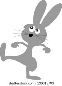Funny rabbit silhouette