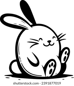 Siluetas de conejo divertidas vectores de conejo