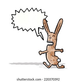 funny rabbit with speech bubble