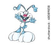 funny rabbit vector illustration