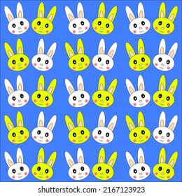 The funny rabbits seamless pattern is a seamless pattern design which has joyful and colorful pattern design.