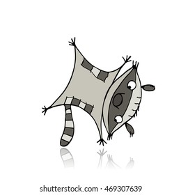 Funny raccoon for your design