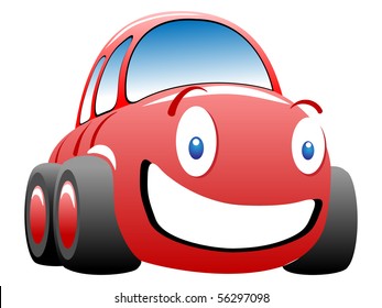 funny race car vector illustration