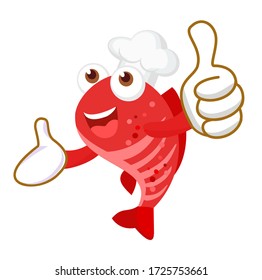 Funny Rad Fish Character Vector