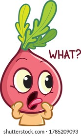 Funny Radish stickers vector emoji