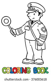 Funny railroader. Coloring book