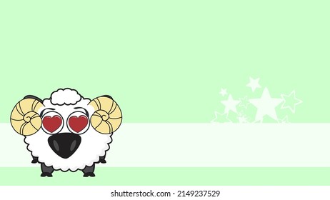 funny ram cartoon background in vector format